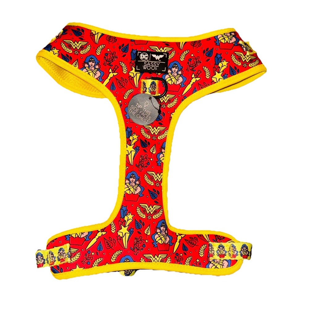 Sassy Woof Adjustable Harness DC Wonder Woman Neoprene Mesh Large Breeds XL NWT